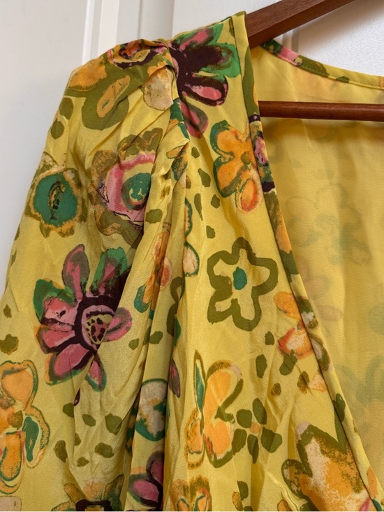 Le Fou Wilfred Tango Silk Yellow Floral Mini Dress. Size 6 - Picture 6 of 10